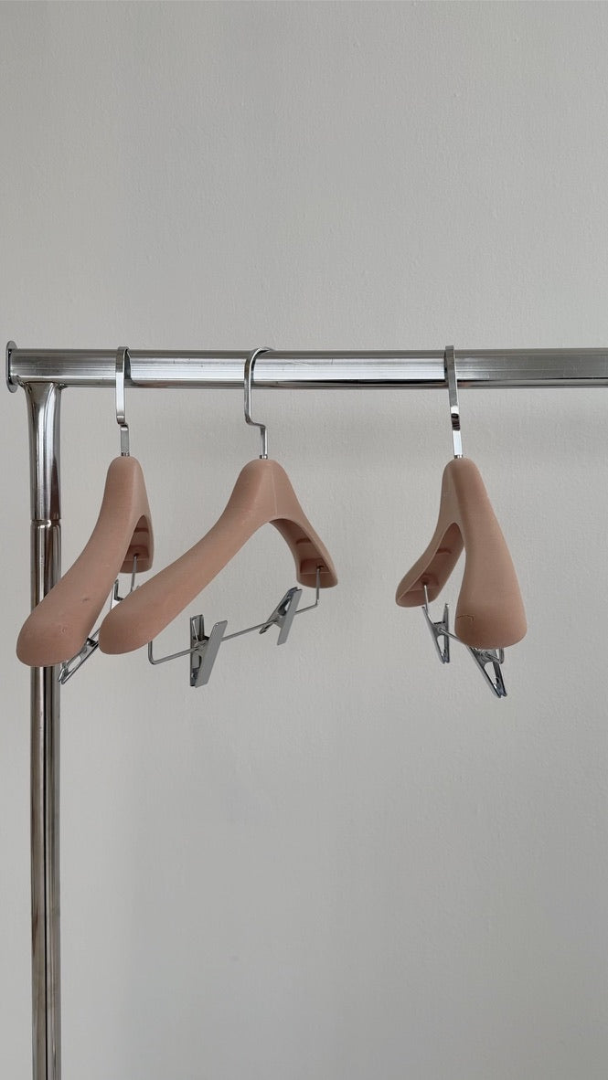 Maison Byrnel Pink Velvet Hanger Bottoms